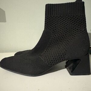 Vivaia Knit Black Ankle Boots